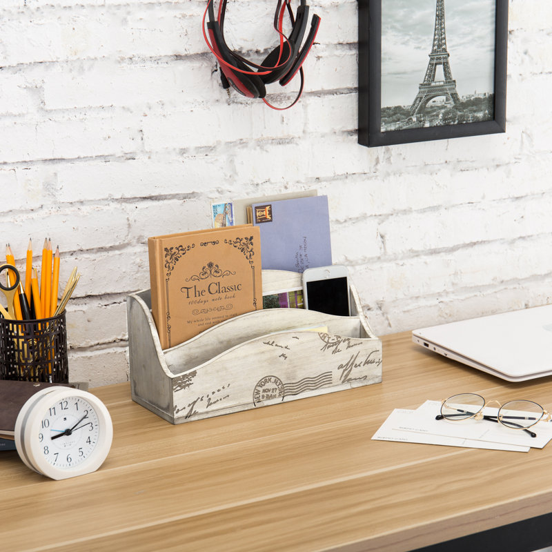 Leeroy Solid Wood Office Supply Desk Organiser