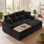 Ensemble de chaise longue double avec repose-pieds réversible Unarepos Corduroy-317808182