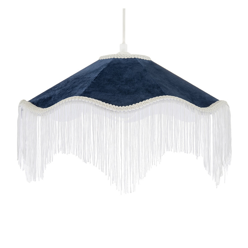 12 cm H Empire Fabric Pendant Shade ( No Direct Attachment Method ) in Navy