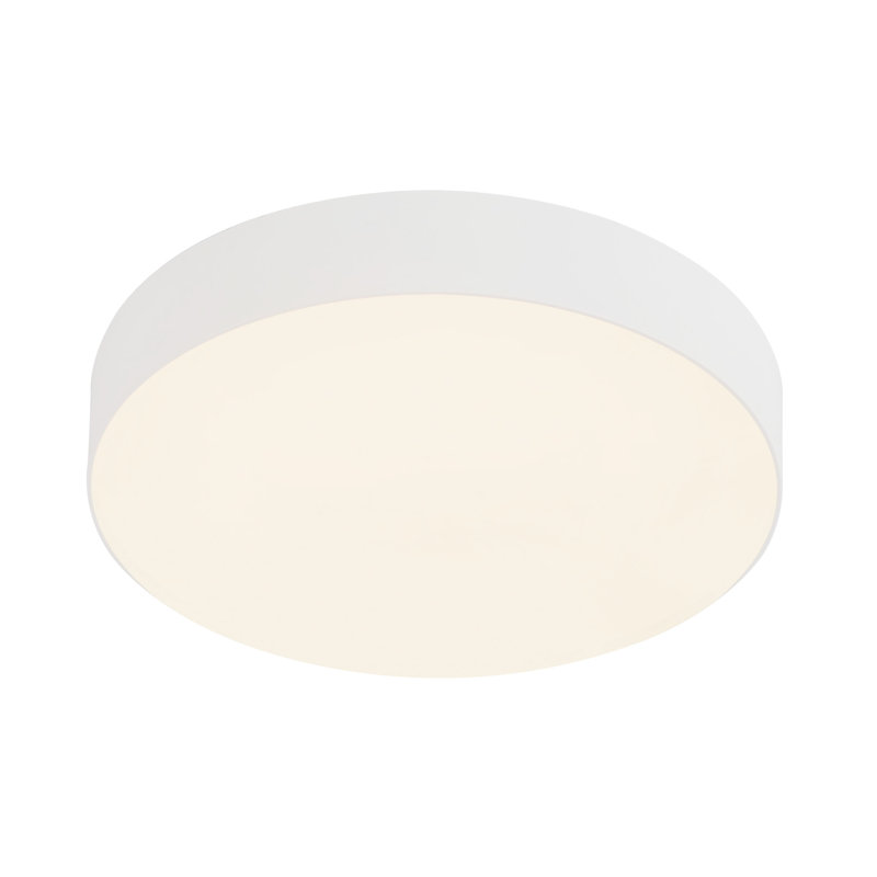 Rynn 5-in Black dimmable LED Flush Mount, White