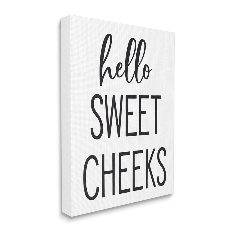 Art mural sur toile Hello Hello Cheek, H 20 po x l 16 po x P 1,5 po