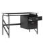 O'Brien Glass Top Metal Base Writing Desk