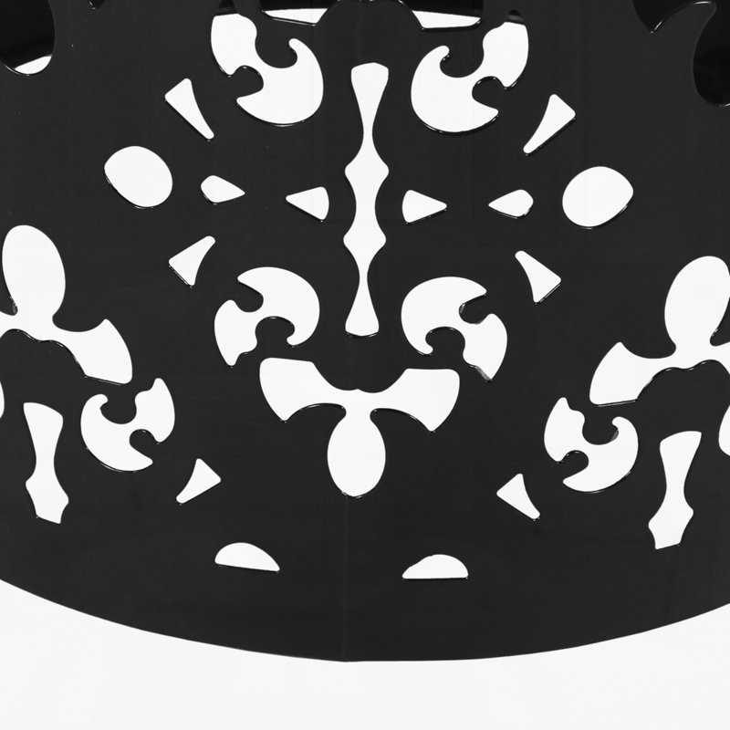 Outdoor Metal Side Table, Black