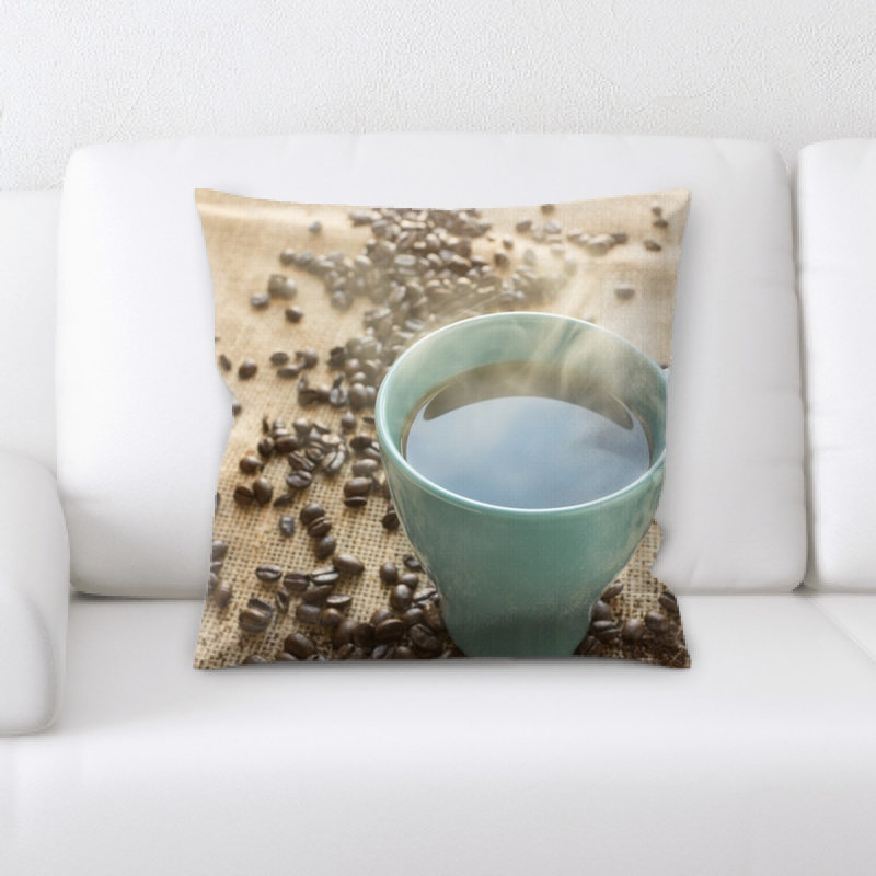 Coussin décoratif café