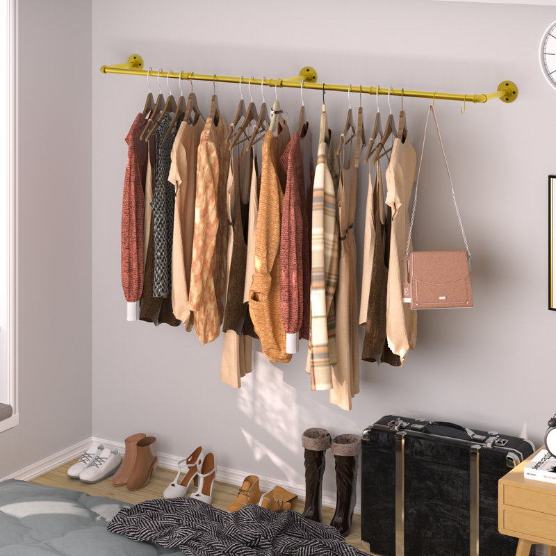 Jahmad 70.87'' Metal Industrial Pipe Clothing Rack