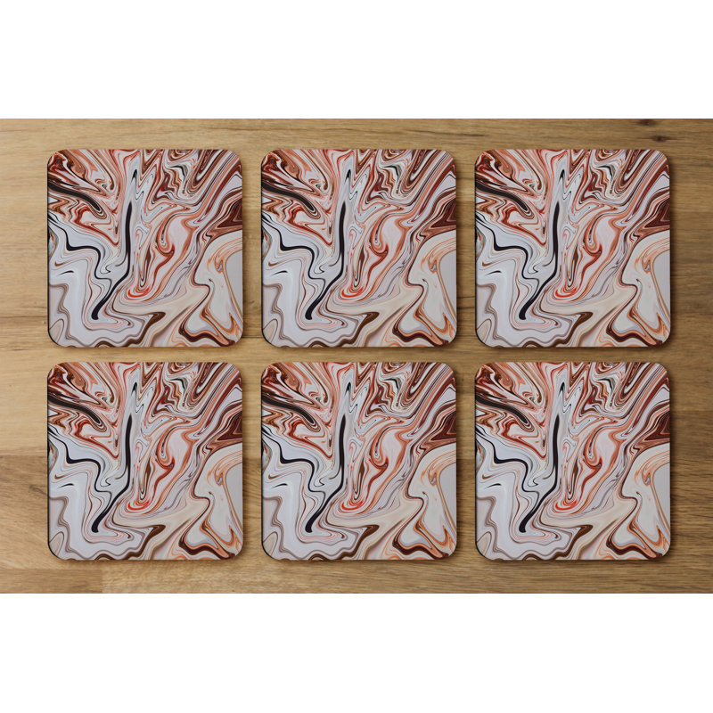 Square 6 Piece Coaster Set