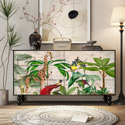 French-style simple six-drawer entrance cabinet
