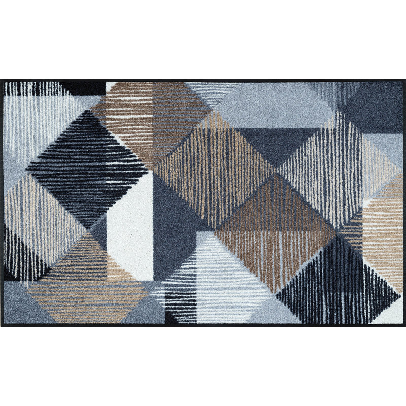 Non-Slip Geometric Indoor / Outdoor Doormat