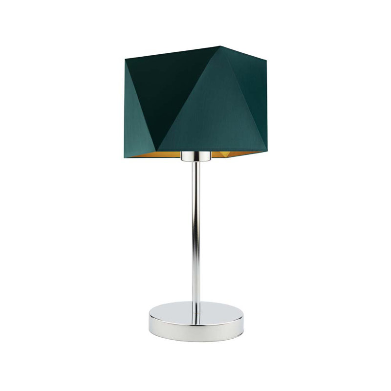 Candra Desk Lamp, Chrome, Emerald