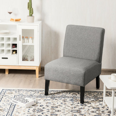 Upholstered Linen Slipper Chair