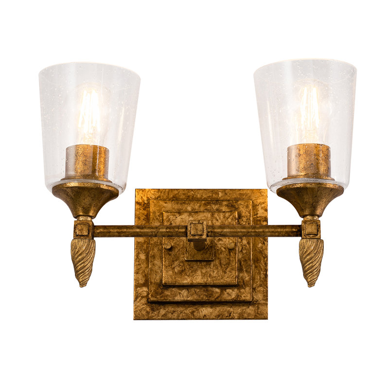 Ensemble de meuble-lavabo 2 lumières Stidham Vetiver, Or antique