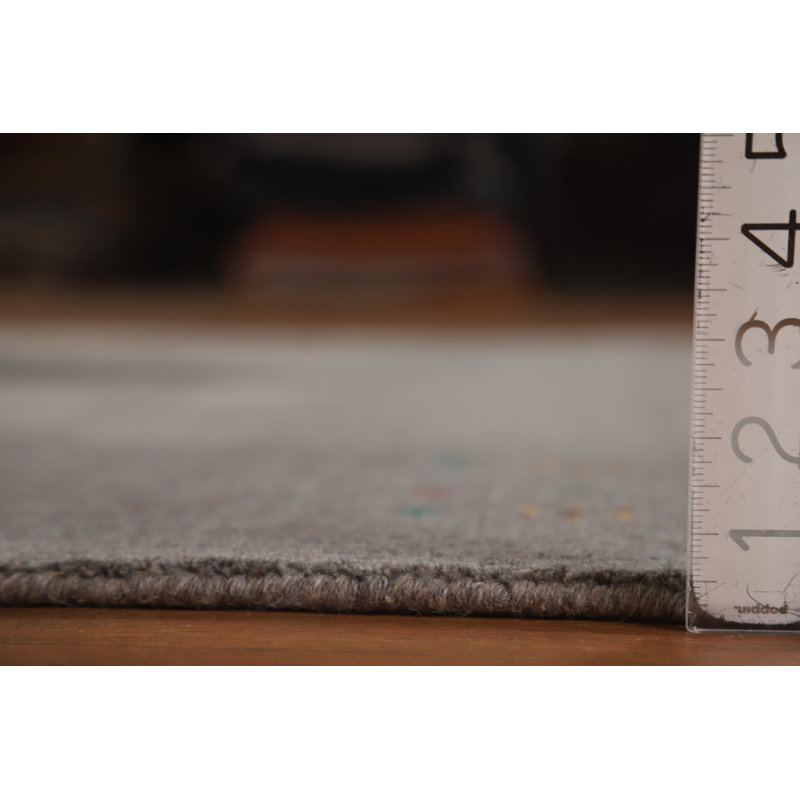 Tapis oriental fait à la main gris Gabbeh 5 x 8