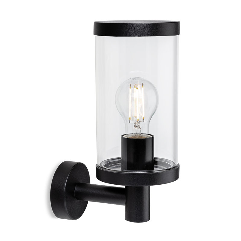 Black 290cm H Outdoor Armed Sconce