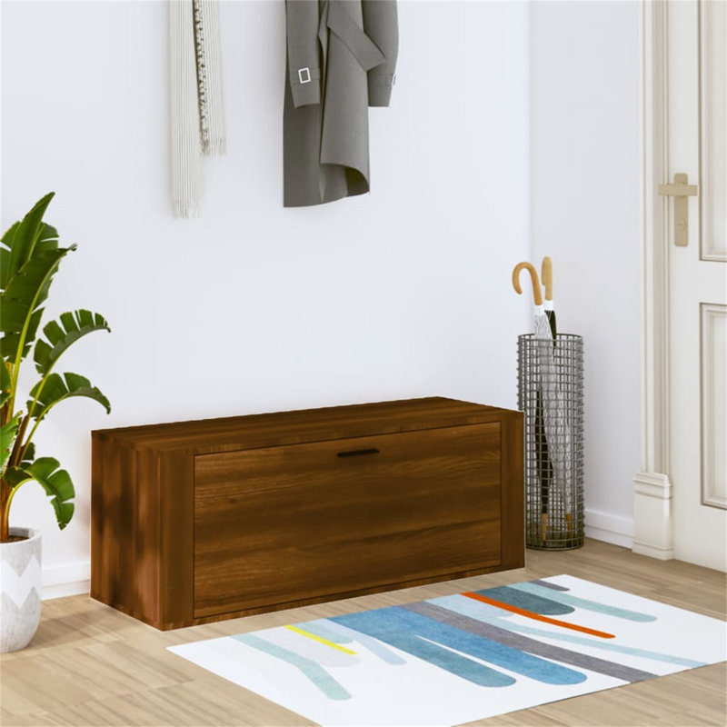 Ceddrick 8 Pair Shoe Storage Cabinet, Brown