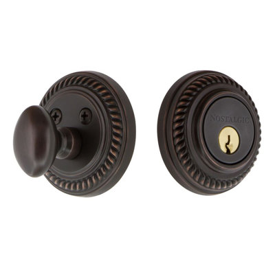 Nostalgic Warehouse Rope Rosette Single Cylinder Deadbolt