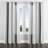 Striped Velvet Curtains - Modern Black And Gray Ash Stripes Grommet Curtain - 1 Panel-649731983-649731979