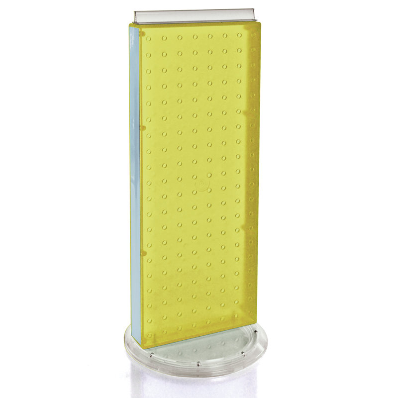 Azar 700509-pur pegboard two-sided non-revolving counter display, purple translucent colour