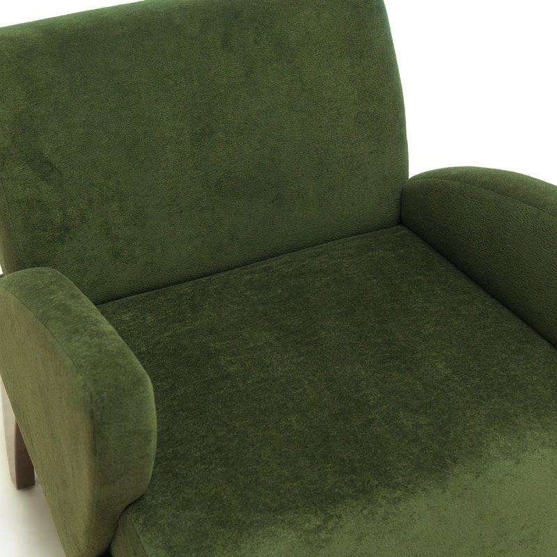 Chaise d'appoint en velours Monroe, Vert foncé