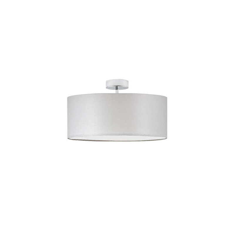 Audriona Semi Flush Mount, Chrome, 25cm H x 30cm W x 30cm D, Light Grey