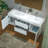 59 in. W x 19.6 in. D Wall Mounted Floating Vanity with Resin Composite Vanity Top-88075222-88075223