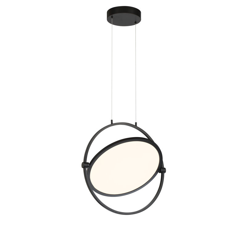 Luminaire suspendu charbon 1 lumière Jaceline, H 139,75 po x l 18,38 po x P 15,63 po