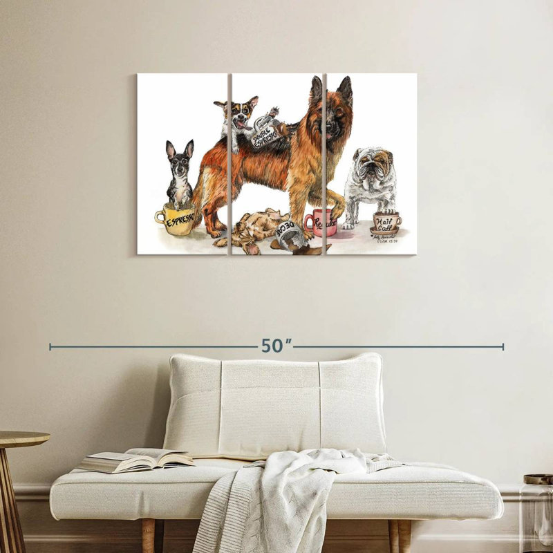 Brampt Coffee Dogs, 24" H x 38" W