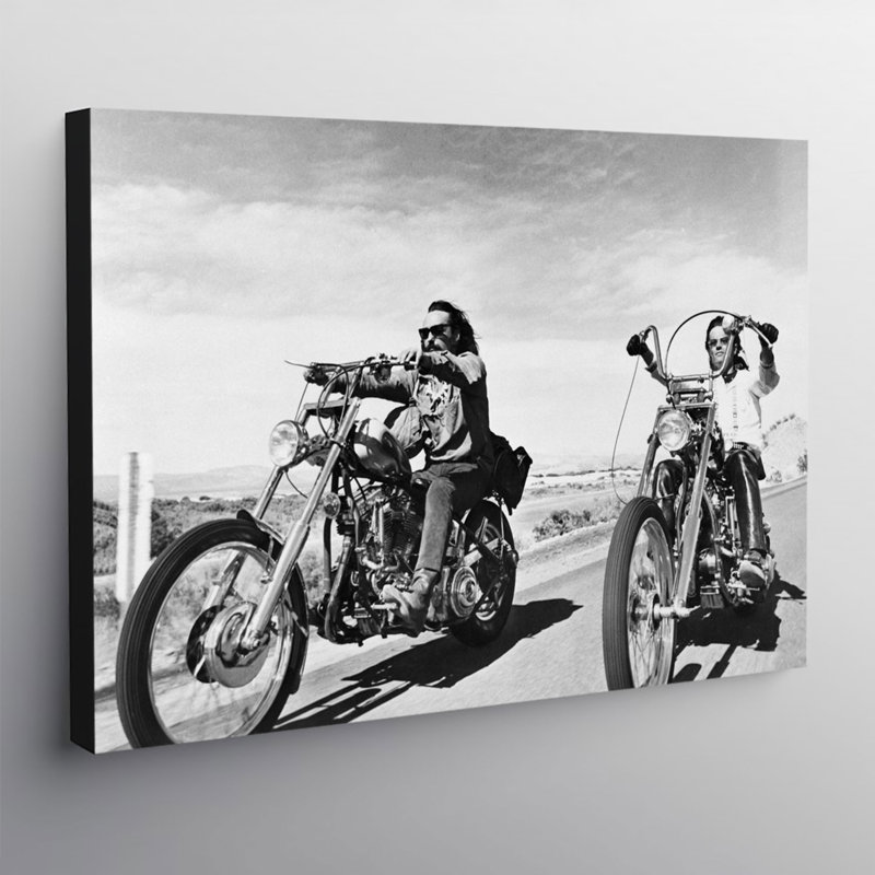 Easy Rider 1969 Iconic Bike Movie - Wrapped Canvas Print, 21cm H x 31cm W x 4cm D