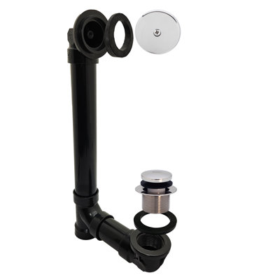 1 1-1 / 2 po x 12 po Ensemble de drain de baignoire 40 pieds en ABS avec trop-plein à un trou