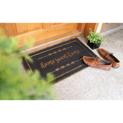 Tapis d'extérieur antidérapant en caoutchouc 30 po x 18 po Jamion Home Sweet Home Hearts