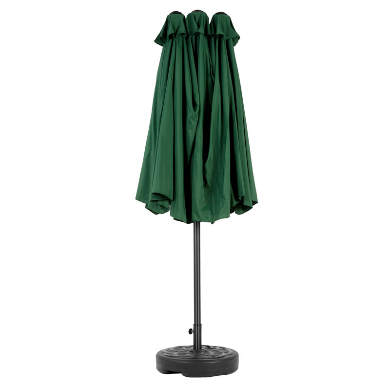 Parasol de marché rectangulaire 178 po x 105 po, Vert