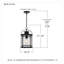 Mini-luminaire suspendu noir mystique 1 lumière Carshalton