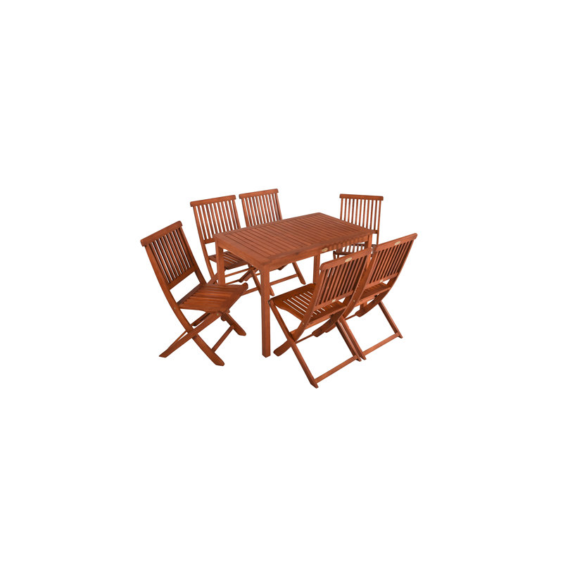 Altino 4 - Person Wood Patio Dining Set with Rectangular Table