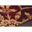 Tapis en laine à motif floral oriental traditionnel Jonas touffeté à la main bourgogne, orange-jaune et mauve discret Jonas-24361774