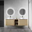 Meuble-lavabo mural 72 po avec lavabo d'art en céramique et 1 tablette de rangement, 4 portes à fermeture en douceur-1017805750-1017805744-1016644973