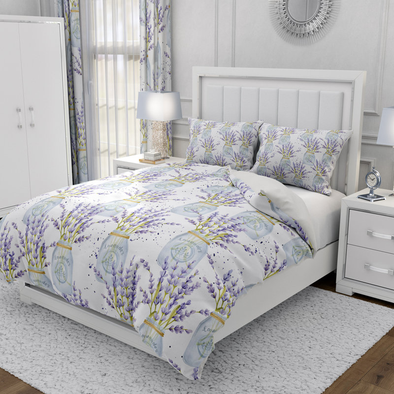 Floral Duvet Cover, King Duvet Cover + 2 King Shams