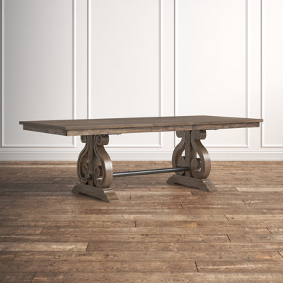 Heneretta Extendable Pine Wood Dining Table