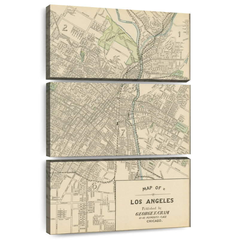 Carte Aliaz de Los Angeles, H 32 po x l 20 po