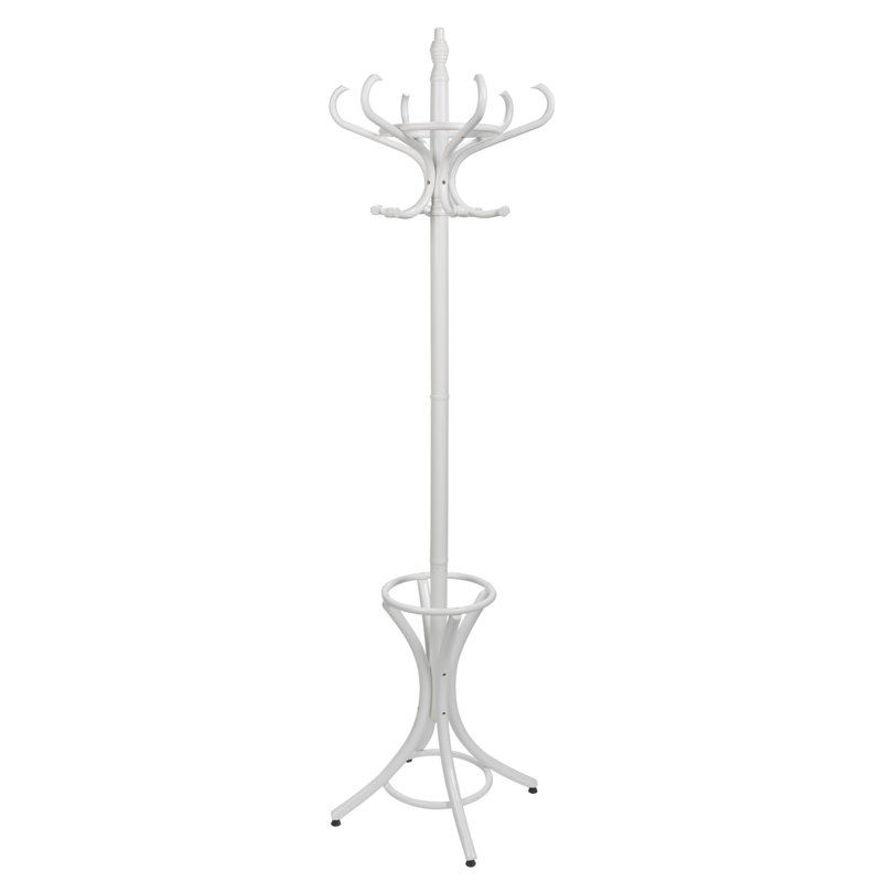 Freestanding 6 - Hook Coat Rack, White