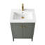 Ensemble de meuble-lavabo sur pied lavabo simple 24 po avec plateau en céramique blanche-105208969-105208973-119711649