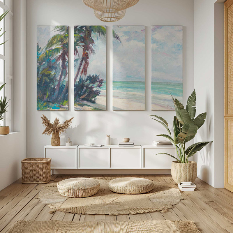 Sable de Naples Naples | Impression sur toile 4 panneaux, H 36 po x l 54 po