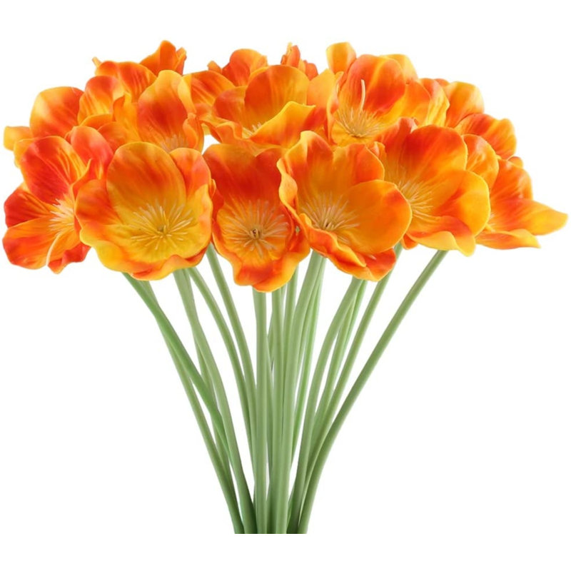 Mélange de fleurs artificielles, Orangé