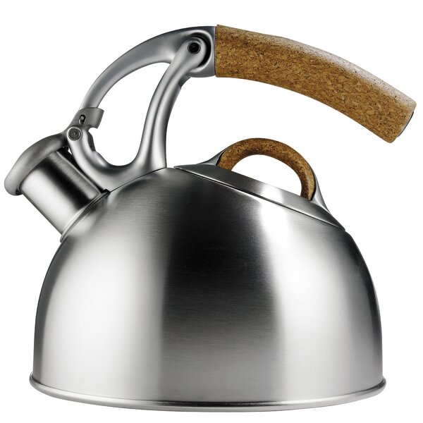 OXO UPLIFT 2 Qt Brushed Stainless Steel Induction Whistling Tea Kettle