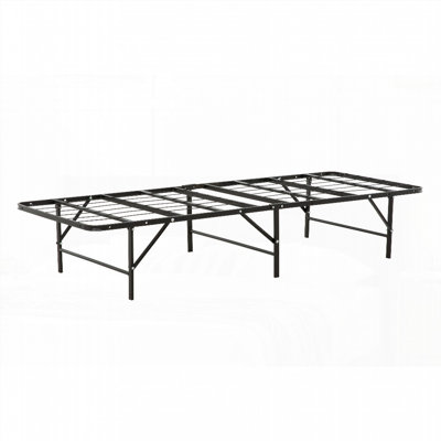 Structure de lit simple en métal de taille XL avec construction solide, aucun sommier requis, L 38 po x l 80 po x H 14 po