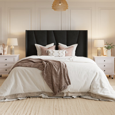Canuto Upholstered Platform Bed with Wingback Headboard