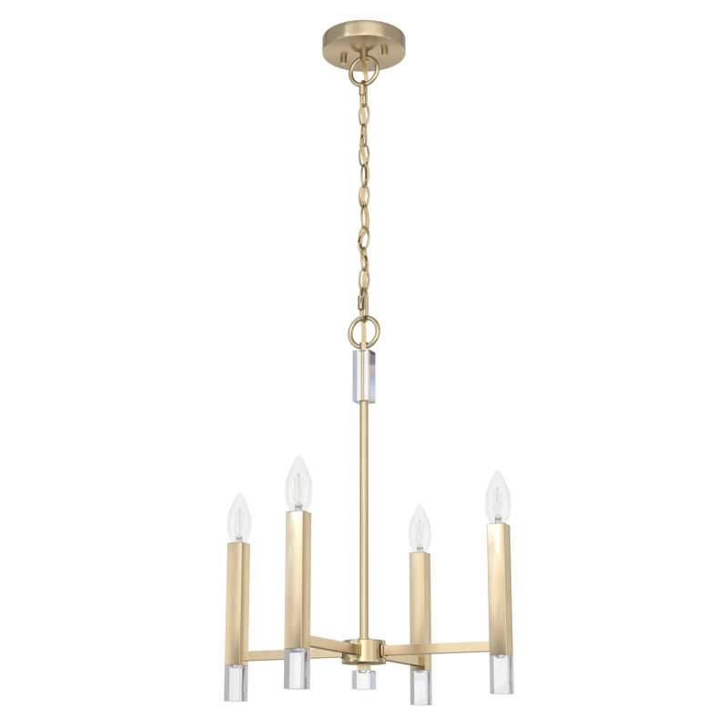 Hunter Sunjai 4 Light Pendant Ceiling Light Fixture, Alturas Gold