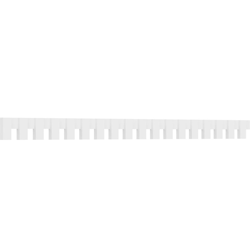 5"H x 1"P x 90"L Matthews Architectural Grade PVC Dentil Block Trim, 5" H x 90" W x 1" D