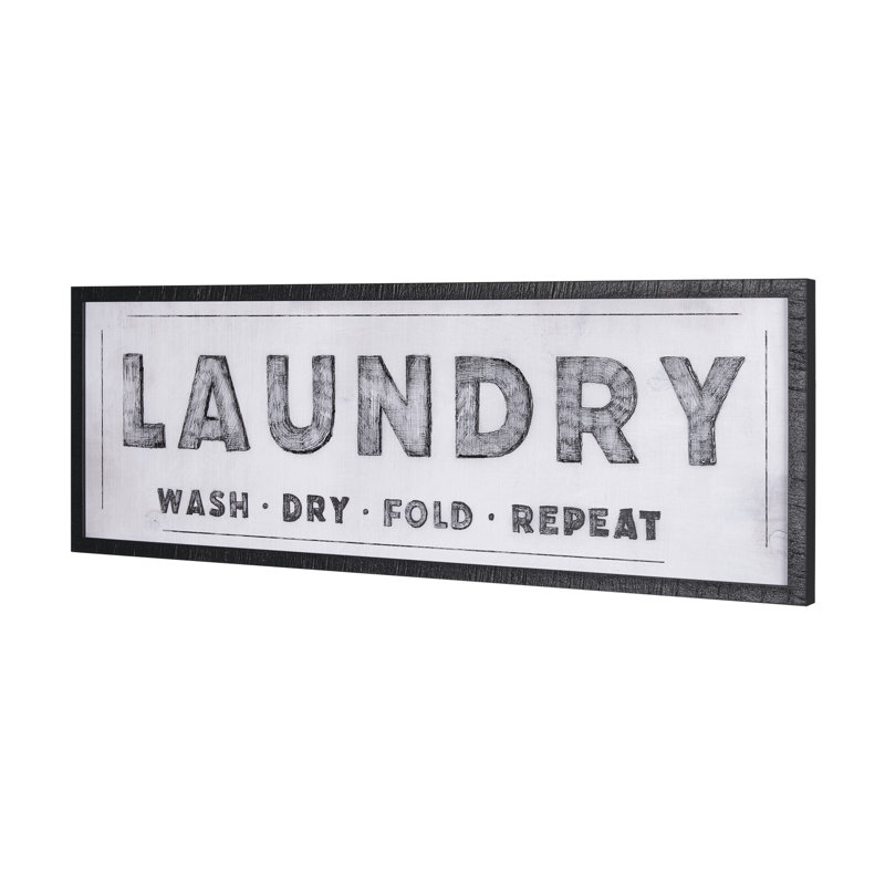 Laundry Wash a Hand Embelished Textured Framed Art Print, 46.5L x 1.6W x 16.5H, 1, Laundry Wash