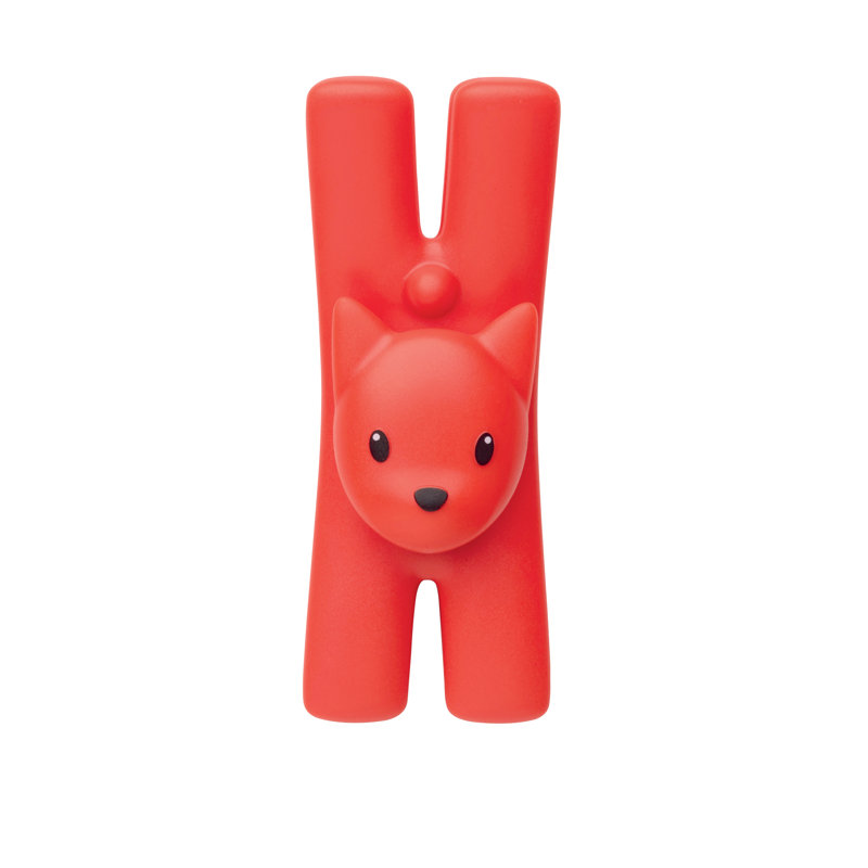 Lampo Plastic Clip, Red Orange