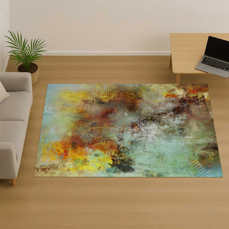 Abstract Area Rug, Rectangle 155 x 230 cm