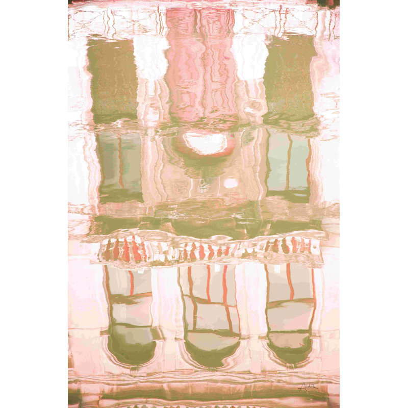 «Reflection Venice» par Aledanda, peinture, H 30 po x l 20 po, Toile tendue